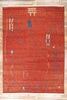 10 x 14 Red Abstract Brutalist Moroccan Rug 31279