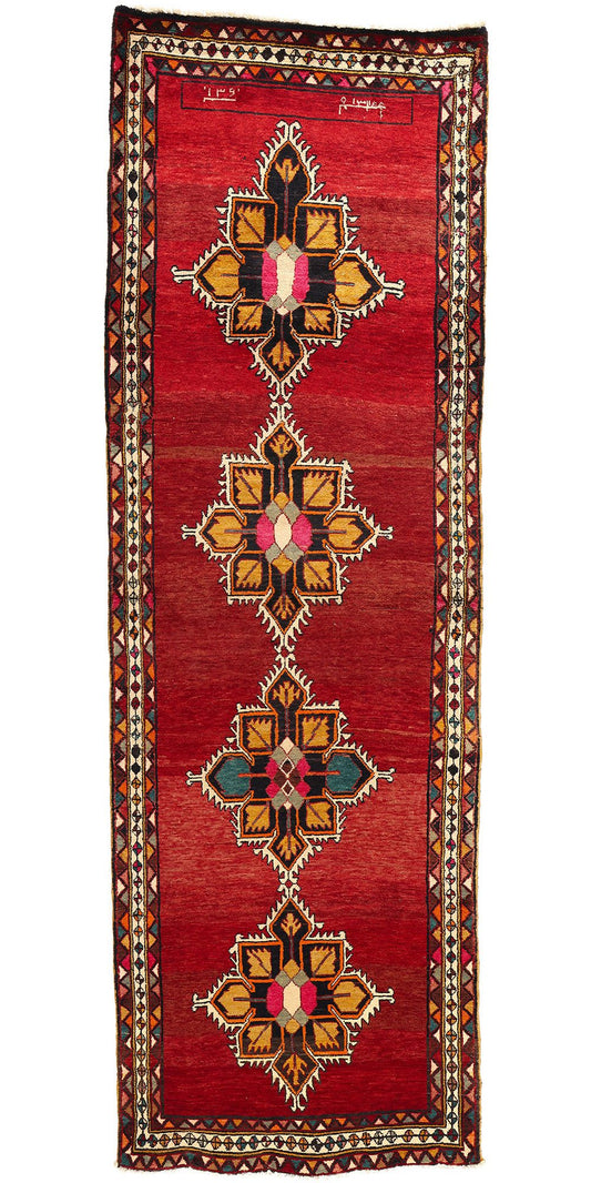 4 x 12 Vintage Red Persian Khorassan Rug 76481