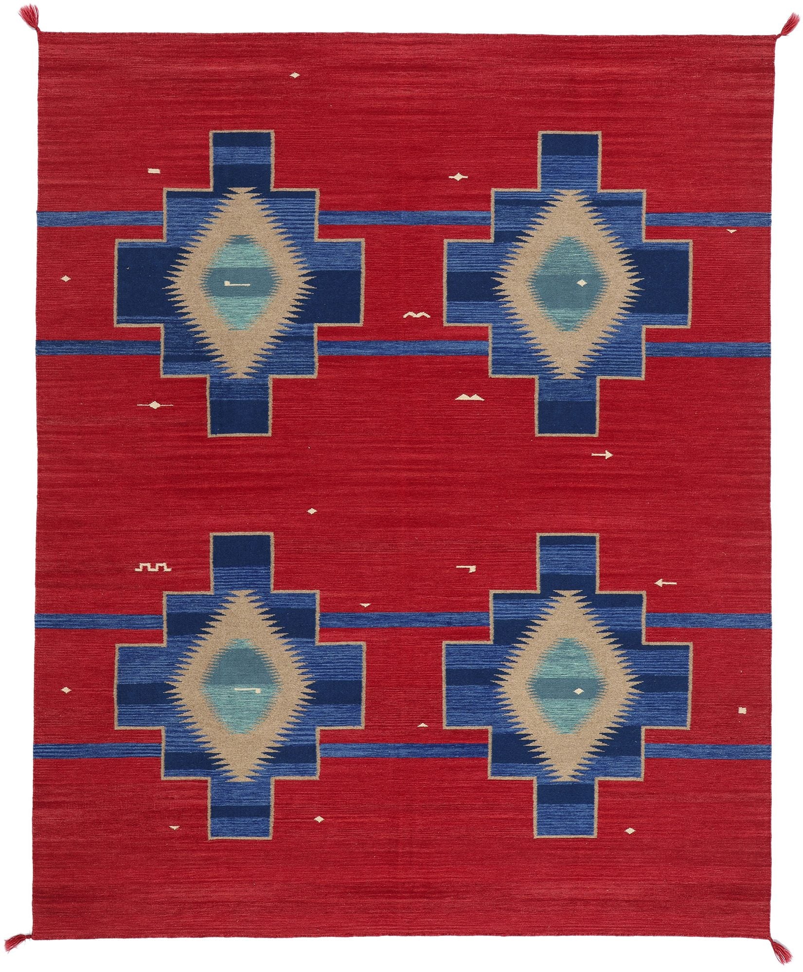 8 x 10 Southwest Modern Red Navajo-Style Rug 81040���