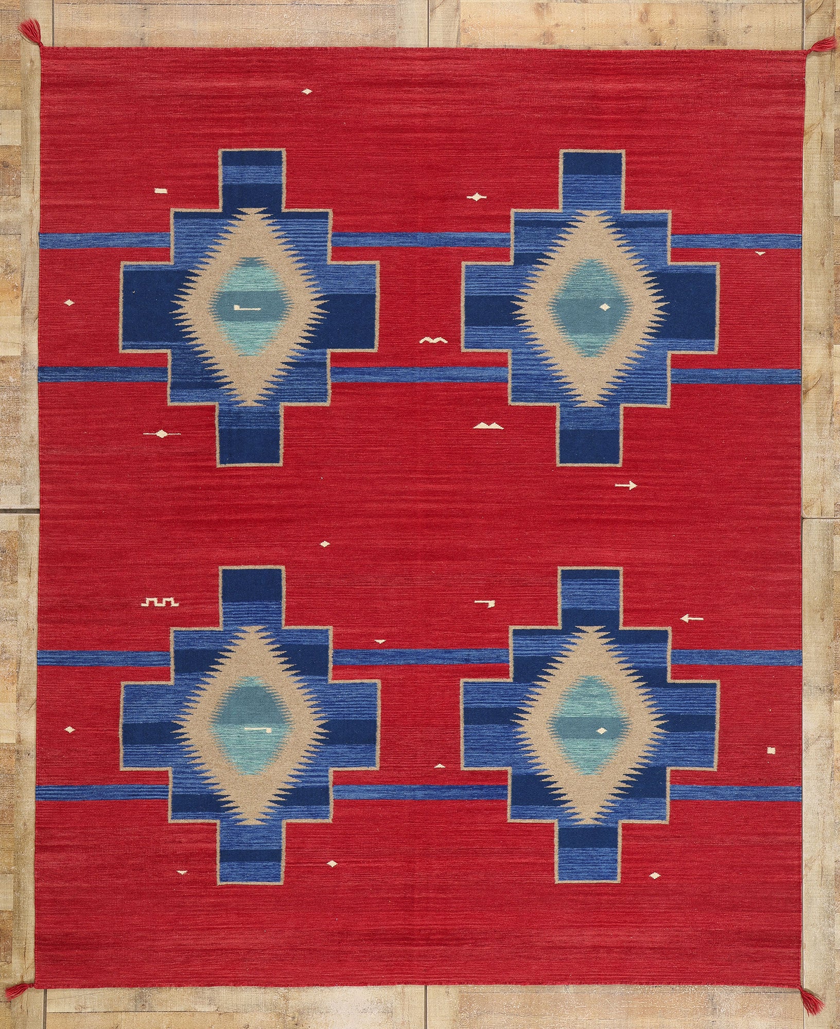 8 x 10 Southwest Modern Red Navajo-Style Rug 81040���