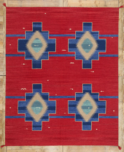 8 x 10 Southwest Modern Red Navajo-Style Rug 81040���