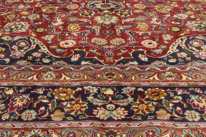 10 x 13 Vintage Red Persian Mashhad Rug 74946