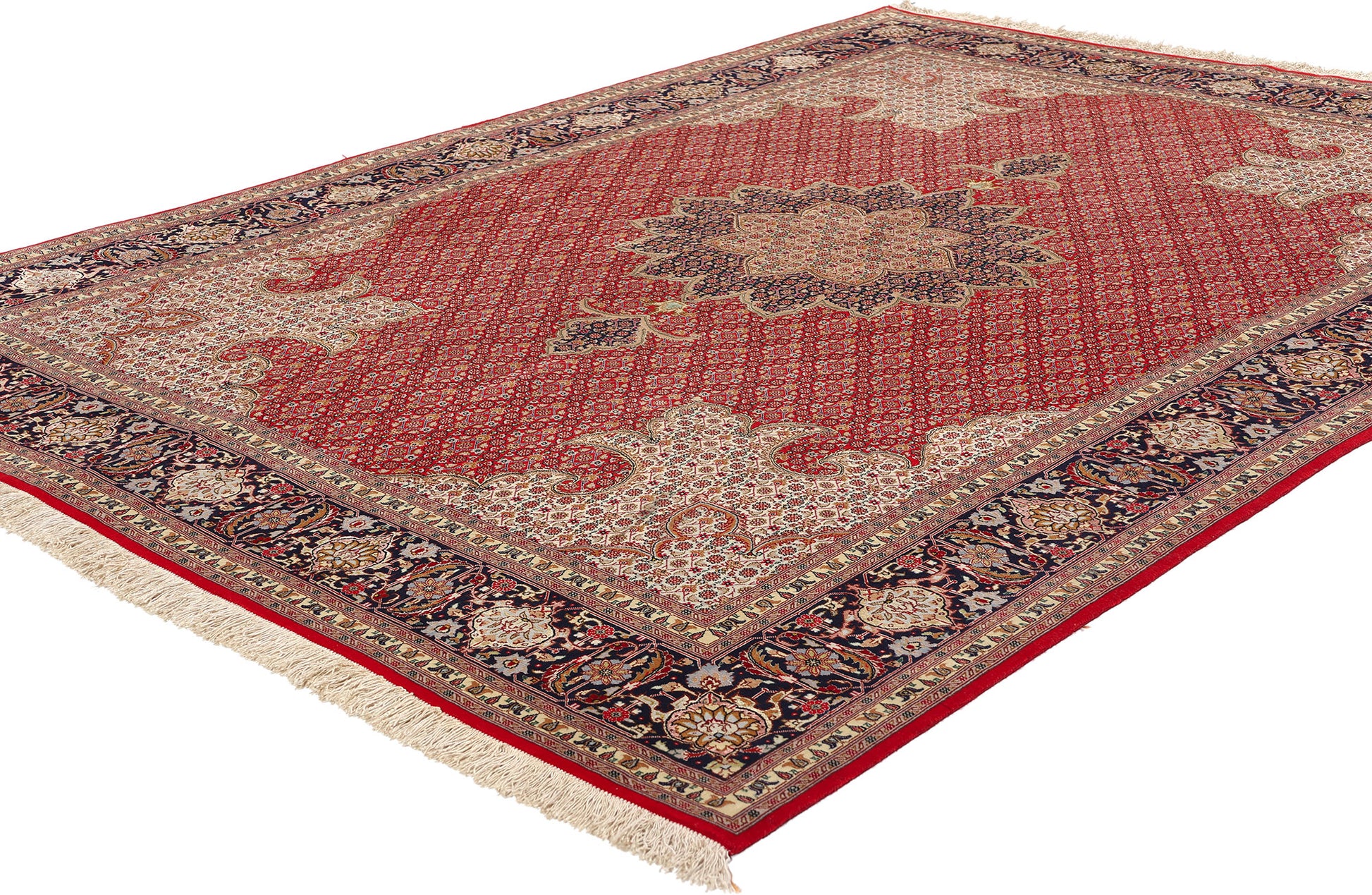 5 x 7 Vintage Persian Mahi Tabriz Rug 77001