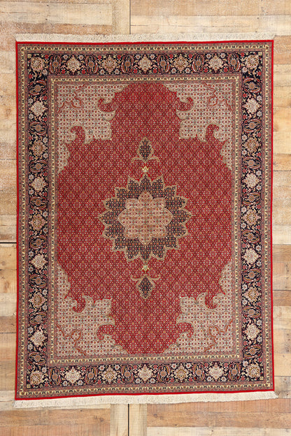 5 x 7 Vintage Persian Mahi Tabriz Rug 77001