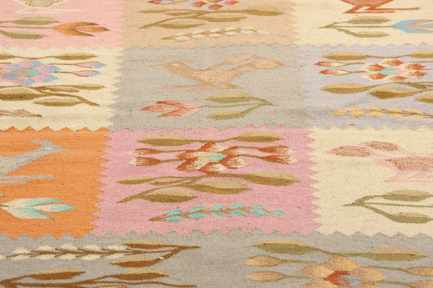 9 x 12 Vintage Oltenian Romanian Kilim Rug 78019
