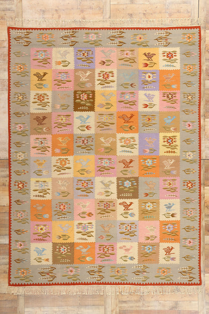 9 x 12 Vintage Oltenian Romanian Kilim Rug 78019