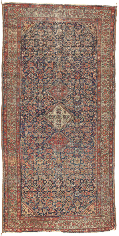 5 x 10 Antique-Worn Persian Farahan Rug 76732