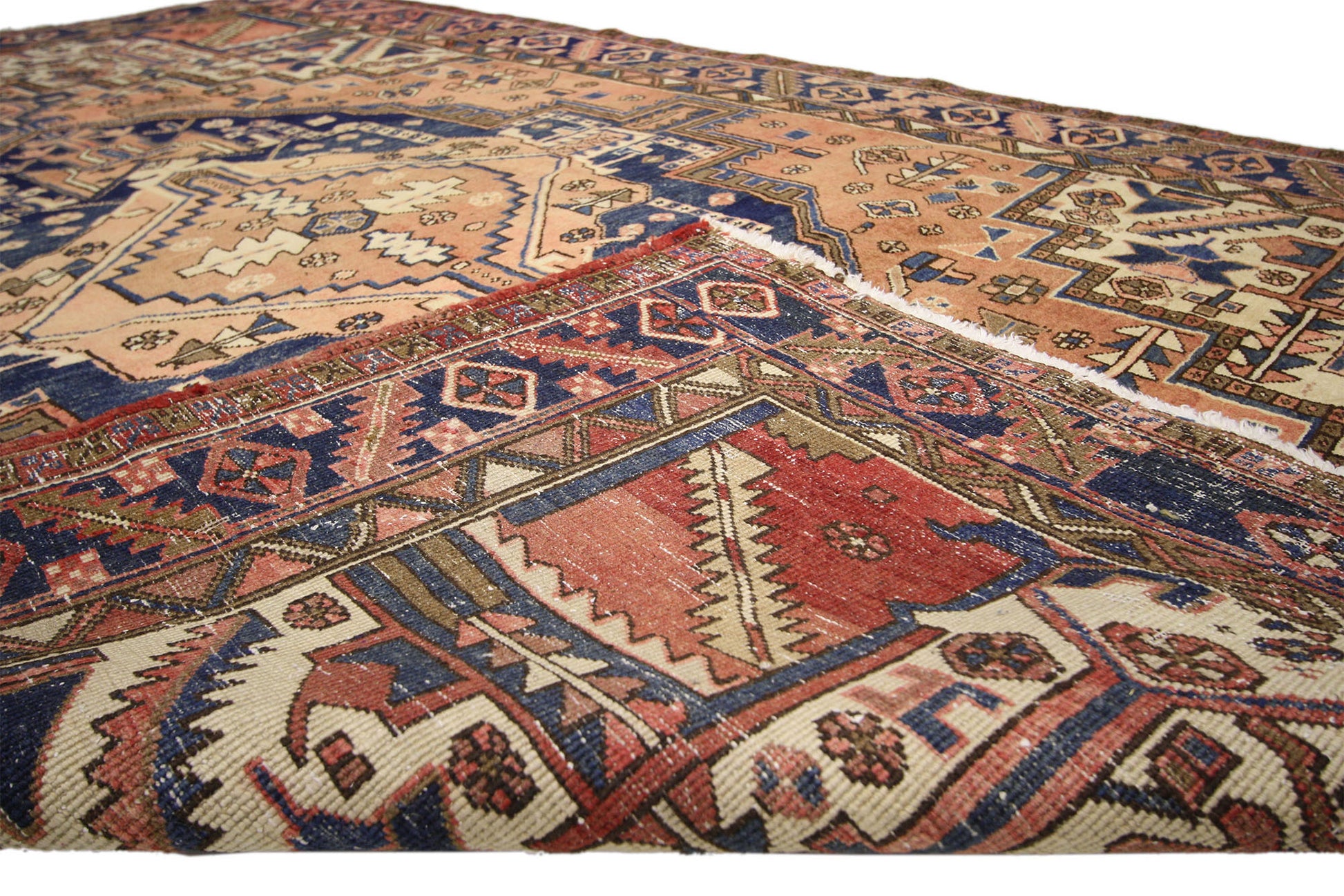 7 x 9 Vintage Persian Heriz Rug 75552