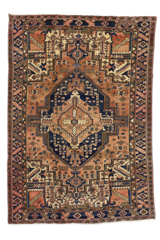 7 x 9 Vintage Persian Heriz Rug 75552