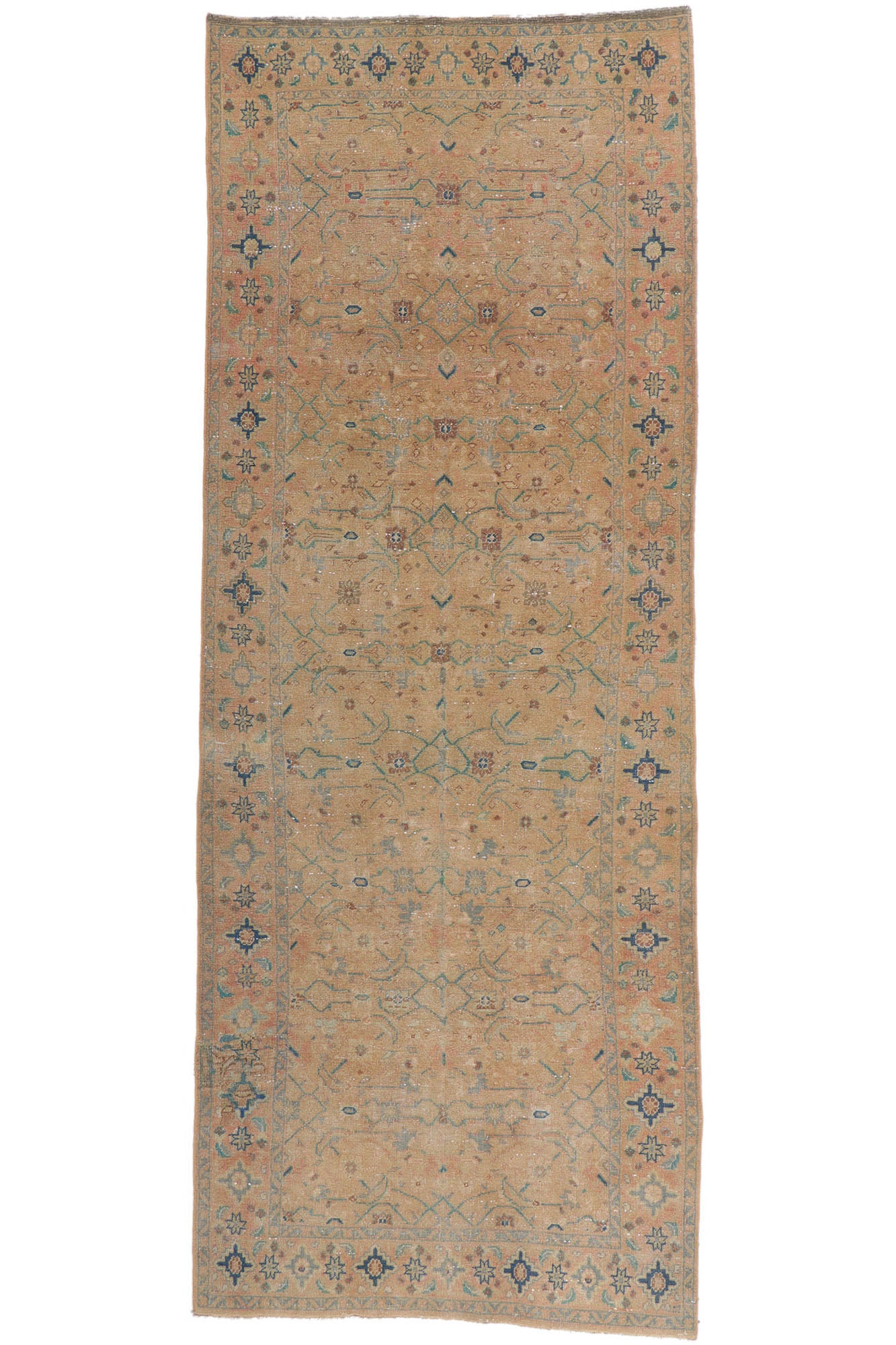 4 x 11 Vintage Persian Tabriz Rug 61012