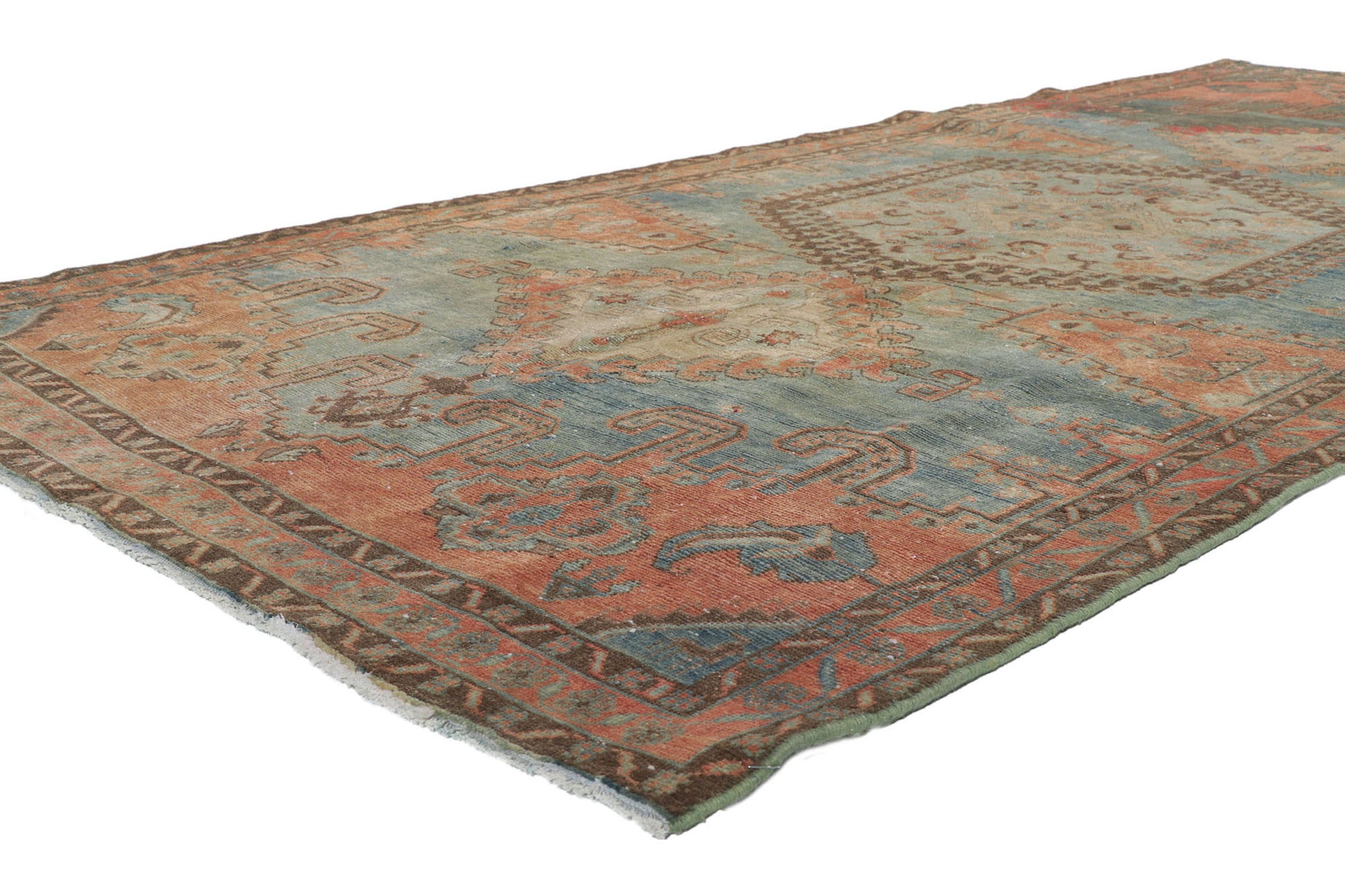 5 x 11 Vintage-Worn Persian Viss Rug 60978