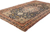 4 x 7 Antique Black Persian Tabriz Hunting Rug 78772