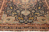 4 x 7 Antique Black Persian Tabriz Hunting Rug 78772