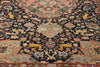 4 x 7 Antique Black Persian Tabriz Hunting Rug 78772