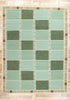 10 x 14 Scandinavian Modern Green Swedish Inspired Kilim Rug 31111