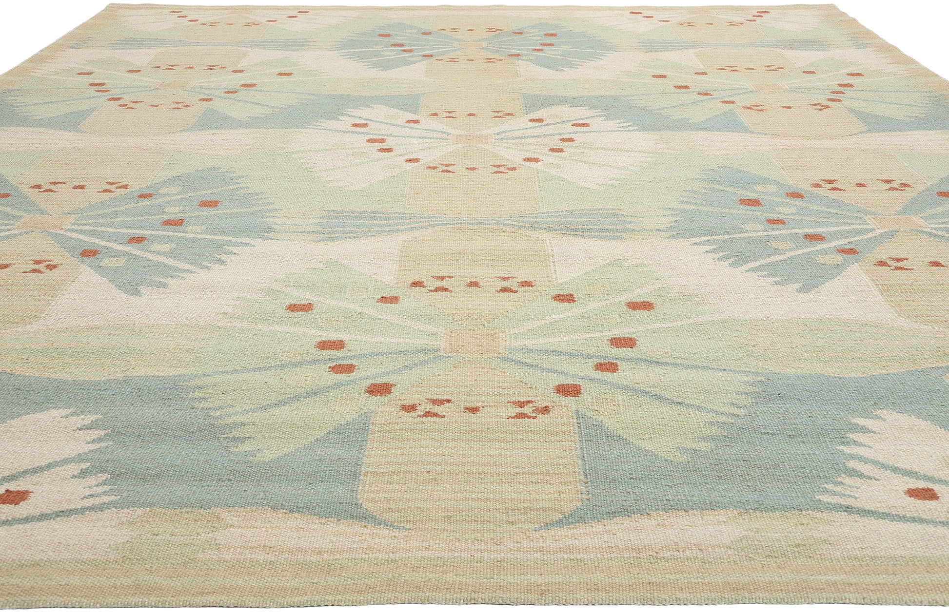 10 x 13 Scandinavian Modern Swedish Inspired Kilim Rug 31103