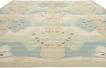 10 x 13 Scandinavian Modern Swedish Inspired Kilim Rug 31103