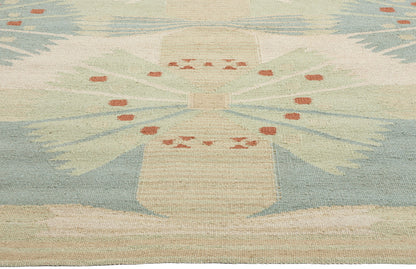 10 x 13 Scandinavian Modern Swedish Inspired Kilim Rug 31103