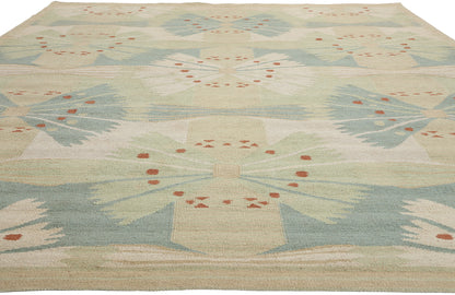 10 x 14 Scandinavian Modern Swedish Inspired Kilim Rug 31148