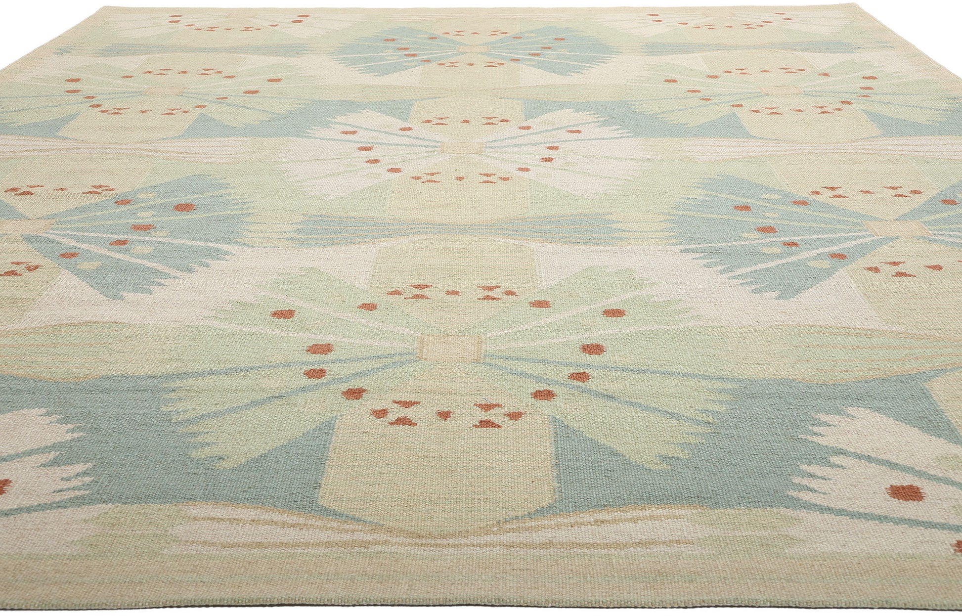 10 x 14 Scandinavian Modern Swedish Inspired Kilim Rug 31316
