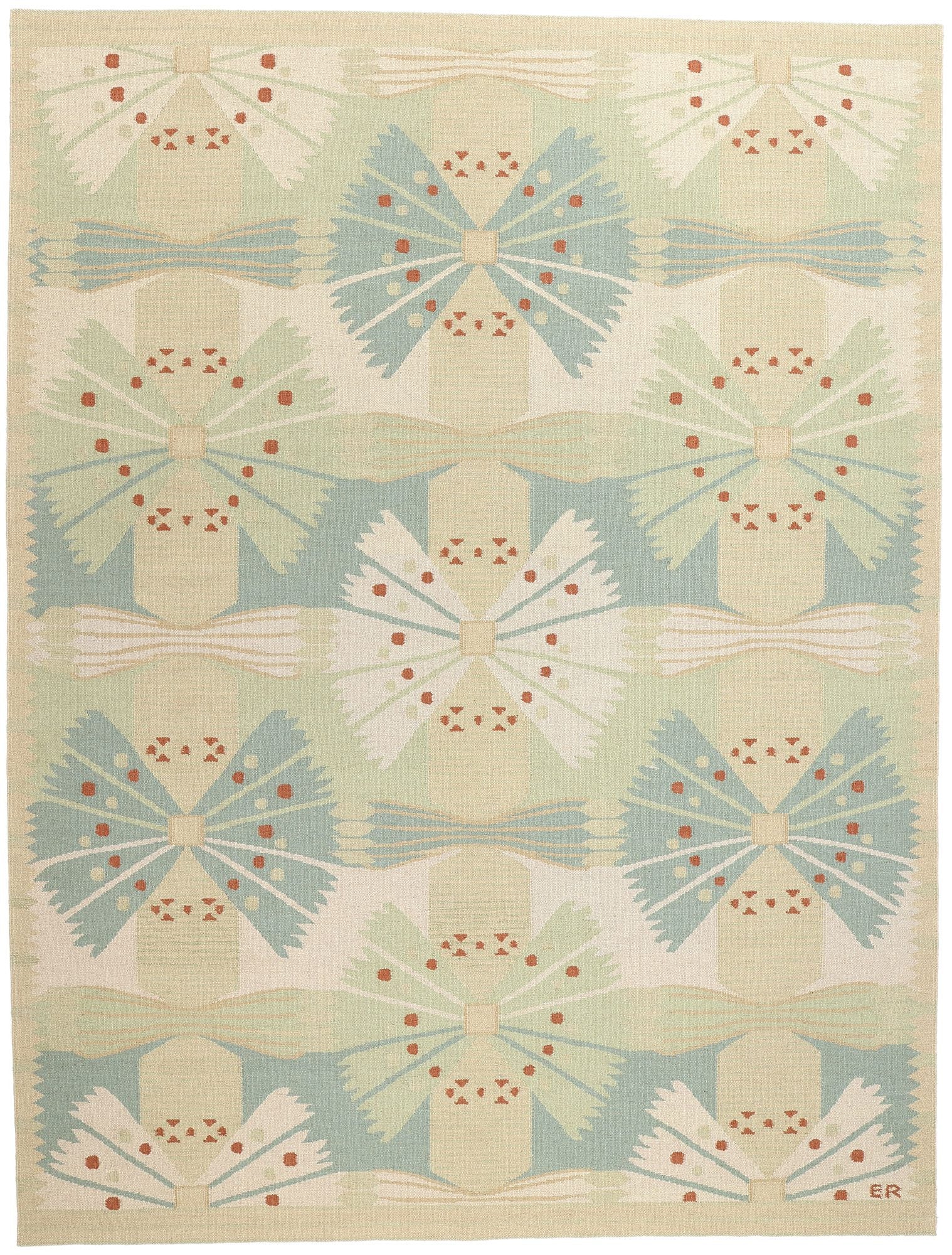10 x 14 Scandinavian Modern Swedish Inspired Kilim Rug 31316