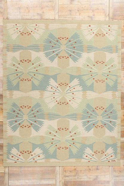9 x 12 Scandinavian Modern Swedish Inspired Kilim Rug 31104
