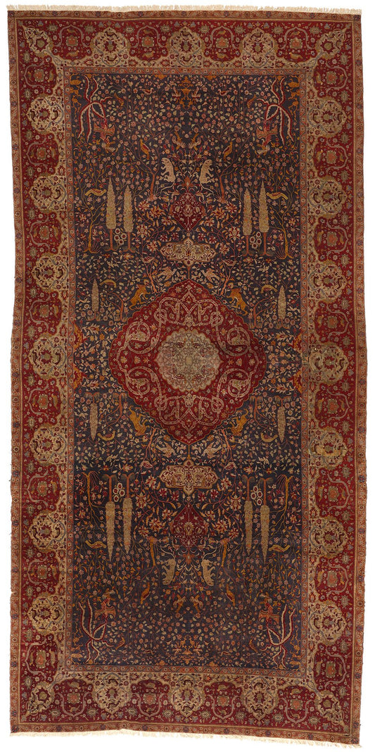 10 x 21 Antique Persian Isfahan Rug 72779