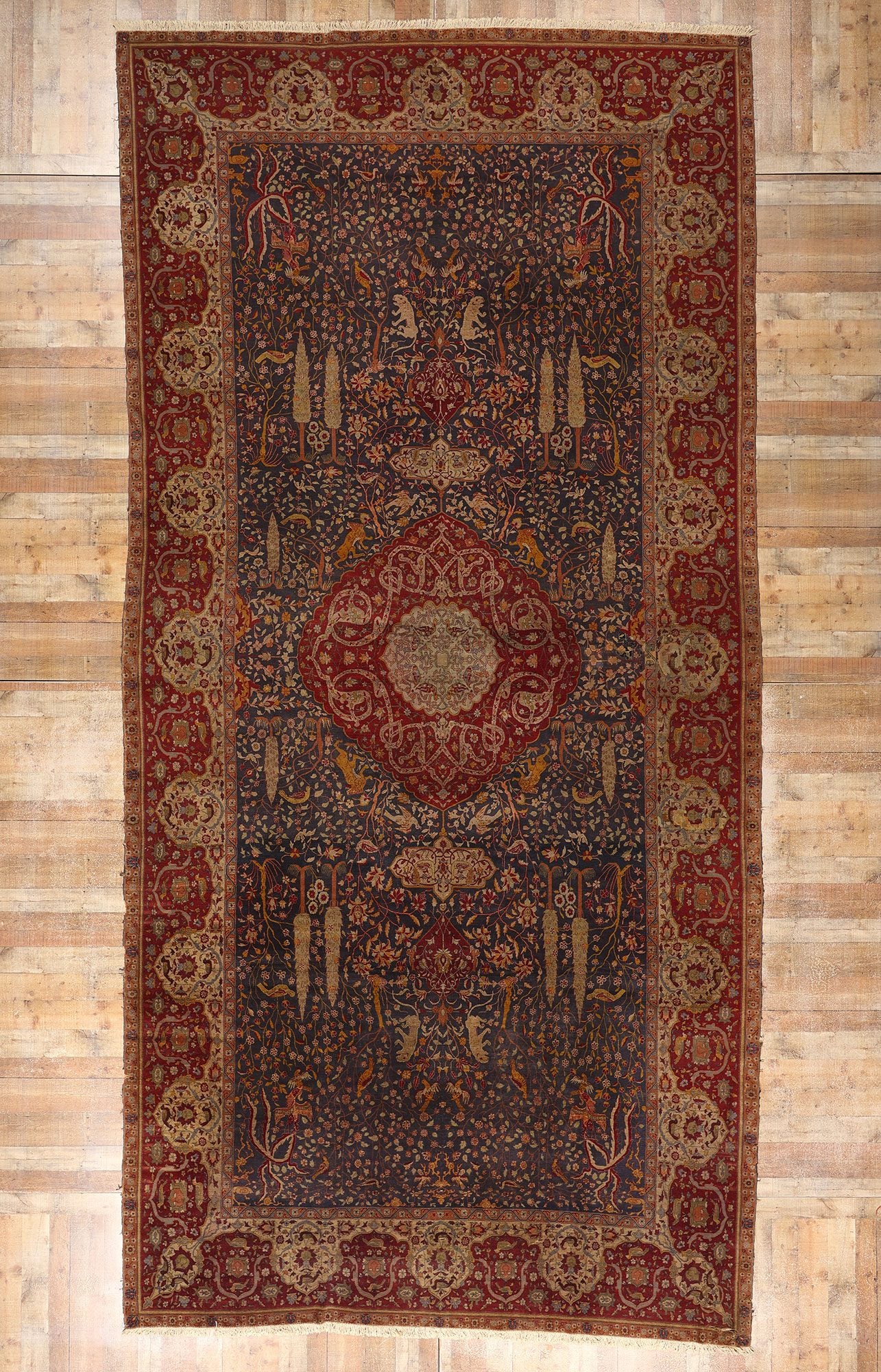 10 x 21 Antique Persian Isfahan Rug 72779