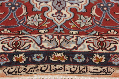 7 x 10 Vintage Ivory Persian Isfahan Rug 78780