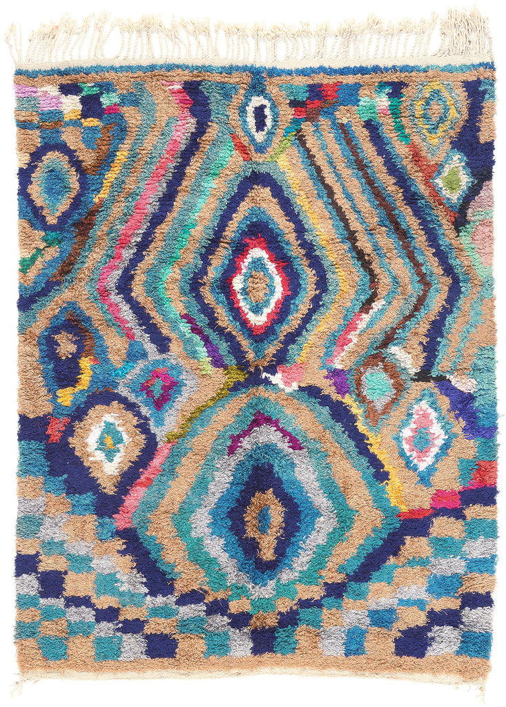 5 x 6 Vintage Silk Moroccan Beni Mrirt Rug 20449