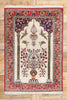 3 x 5 Vintage Persian Silk Qum Prayer Rug 78782