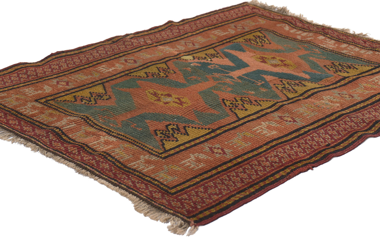 2 x 3 Antique Turkish Oushak Rug 78698���
