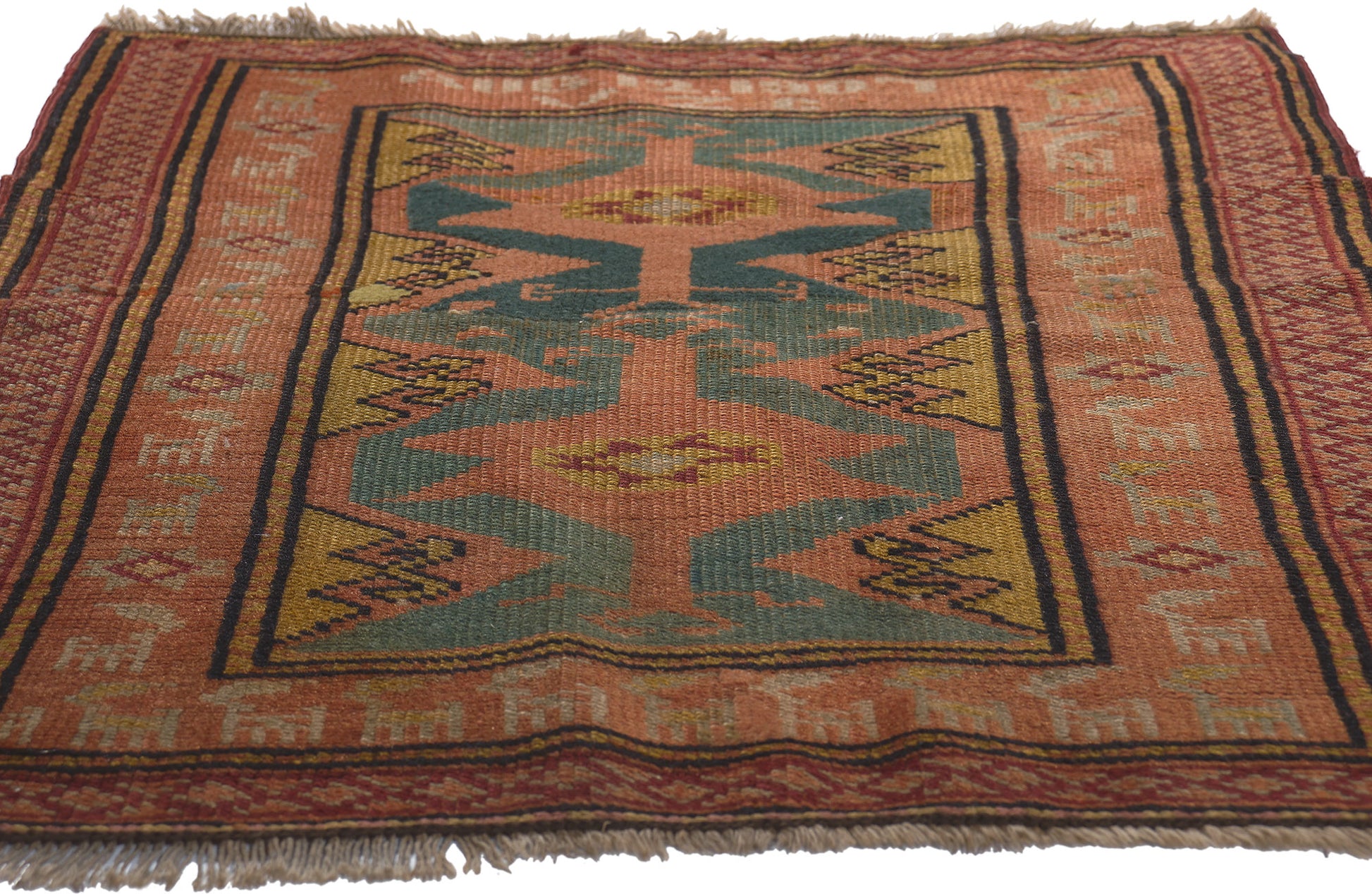 2 x 3 Antique Turkish Oushak Rug 78698���