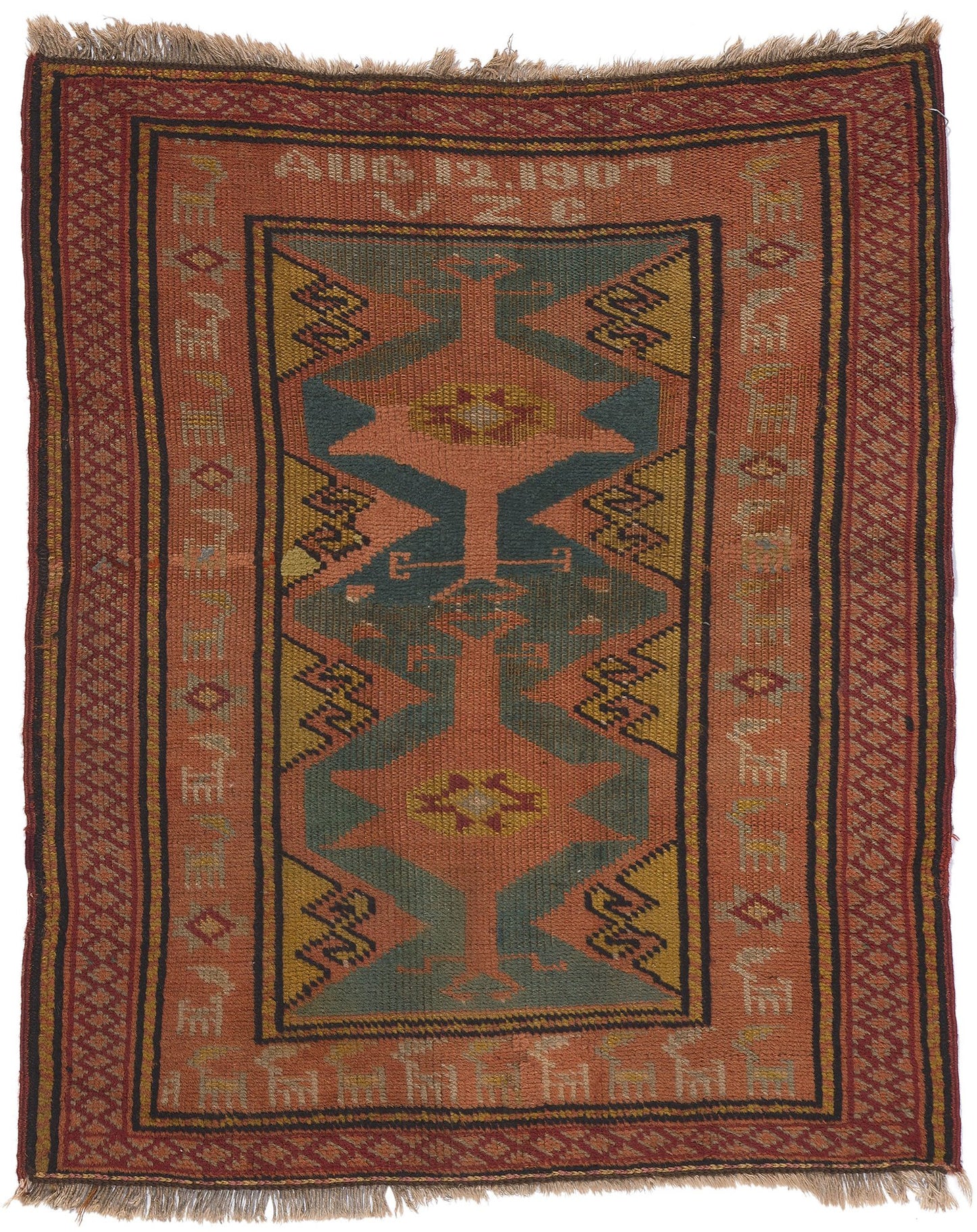 2 x 3 Antique Turkish Oushak Rug 78698���