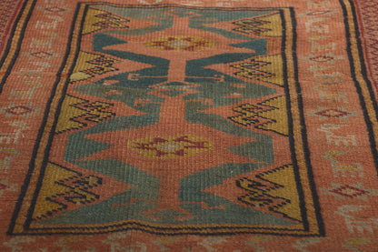 2 x 3 Antique Turkish Oushak Rug 78698���