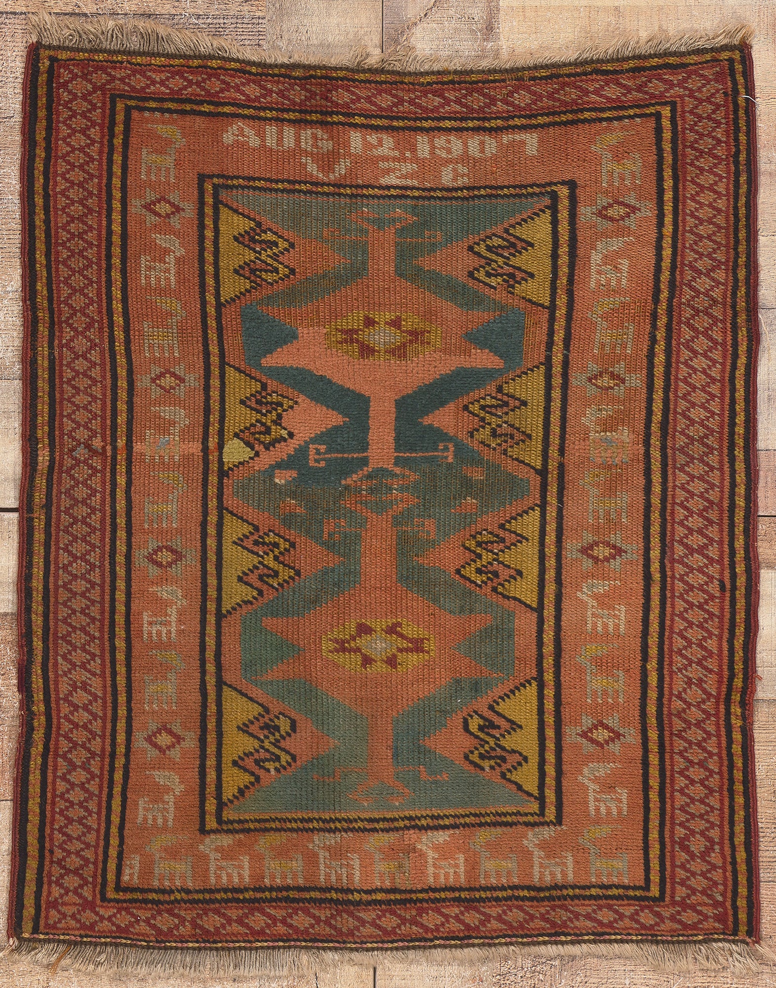 2 x 3 Antique Turkish Oushak Rug 78698���