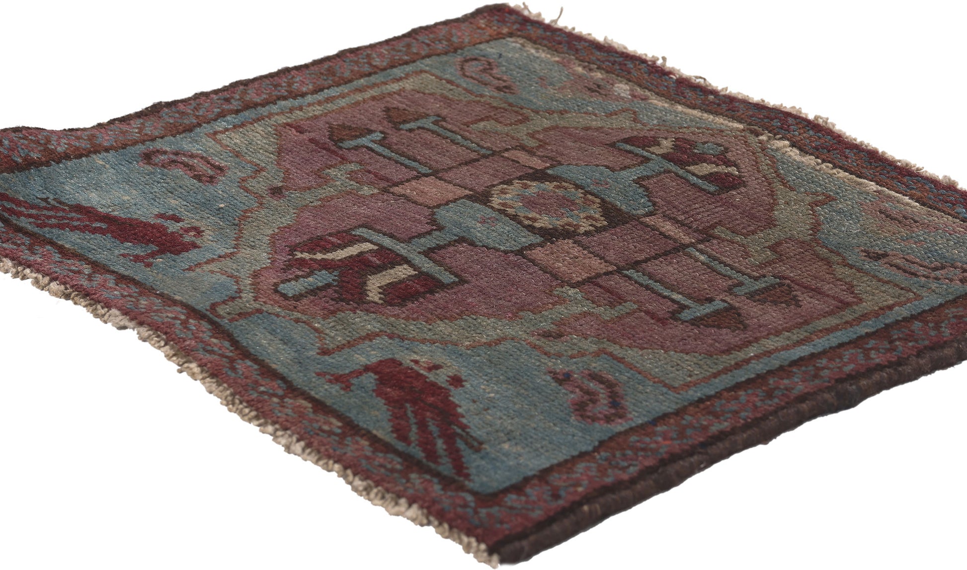 1 x 1 Antique Persian Malayer Rug 61256