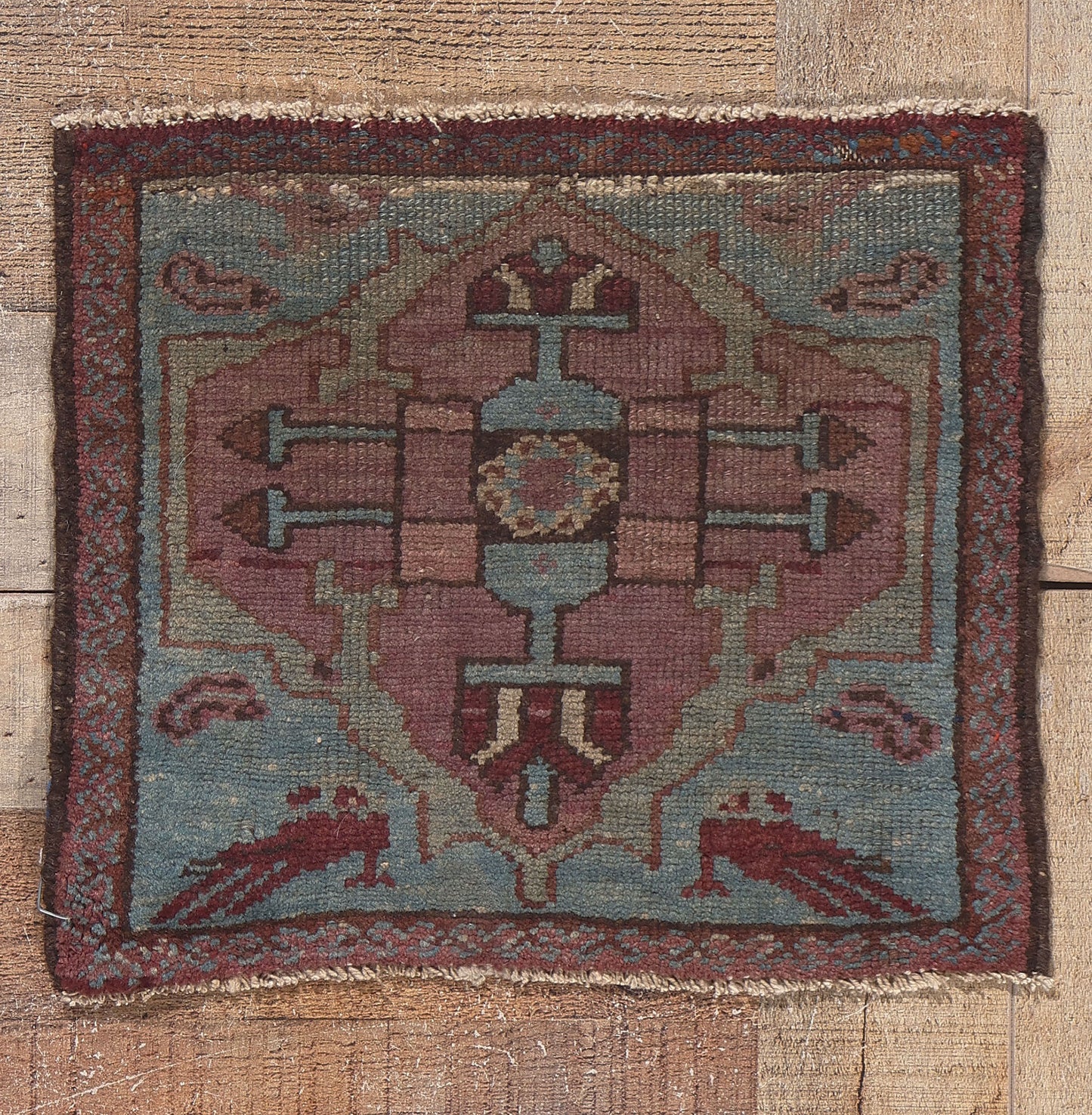 1 x 1 Antique Persian Malayer Rug 61256