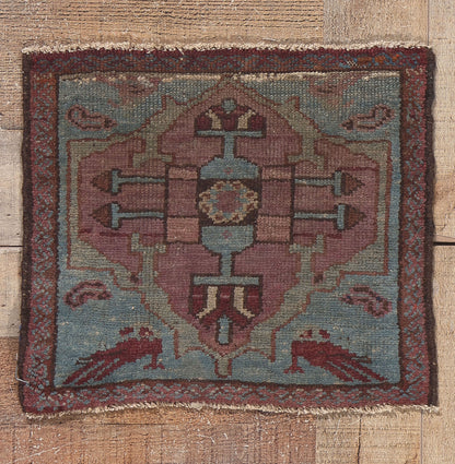 1 x 1 Antique Persian Malayer Rug 61256