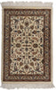 2 x 3 Vintage Beige Indian Kashan Rug 78696