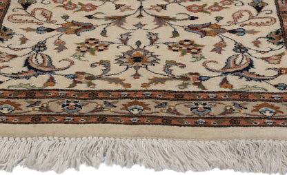 2 x 3 Vintage Beige Indian Kashan Rug 78696