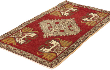 2 x 3 Vintage Turkish Yastik Rug 50553