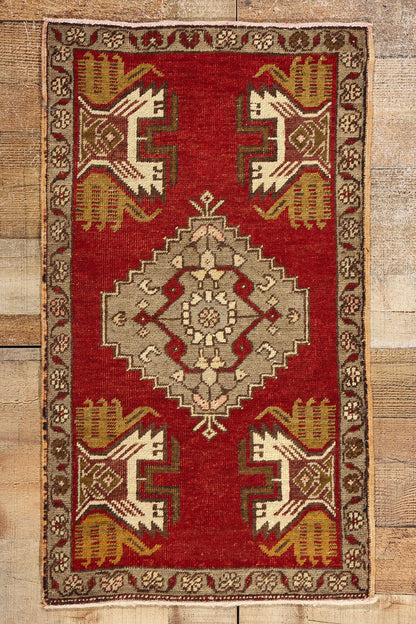 2 x 3 Vintage Turkish Yastik Rug 50553