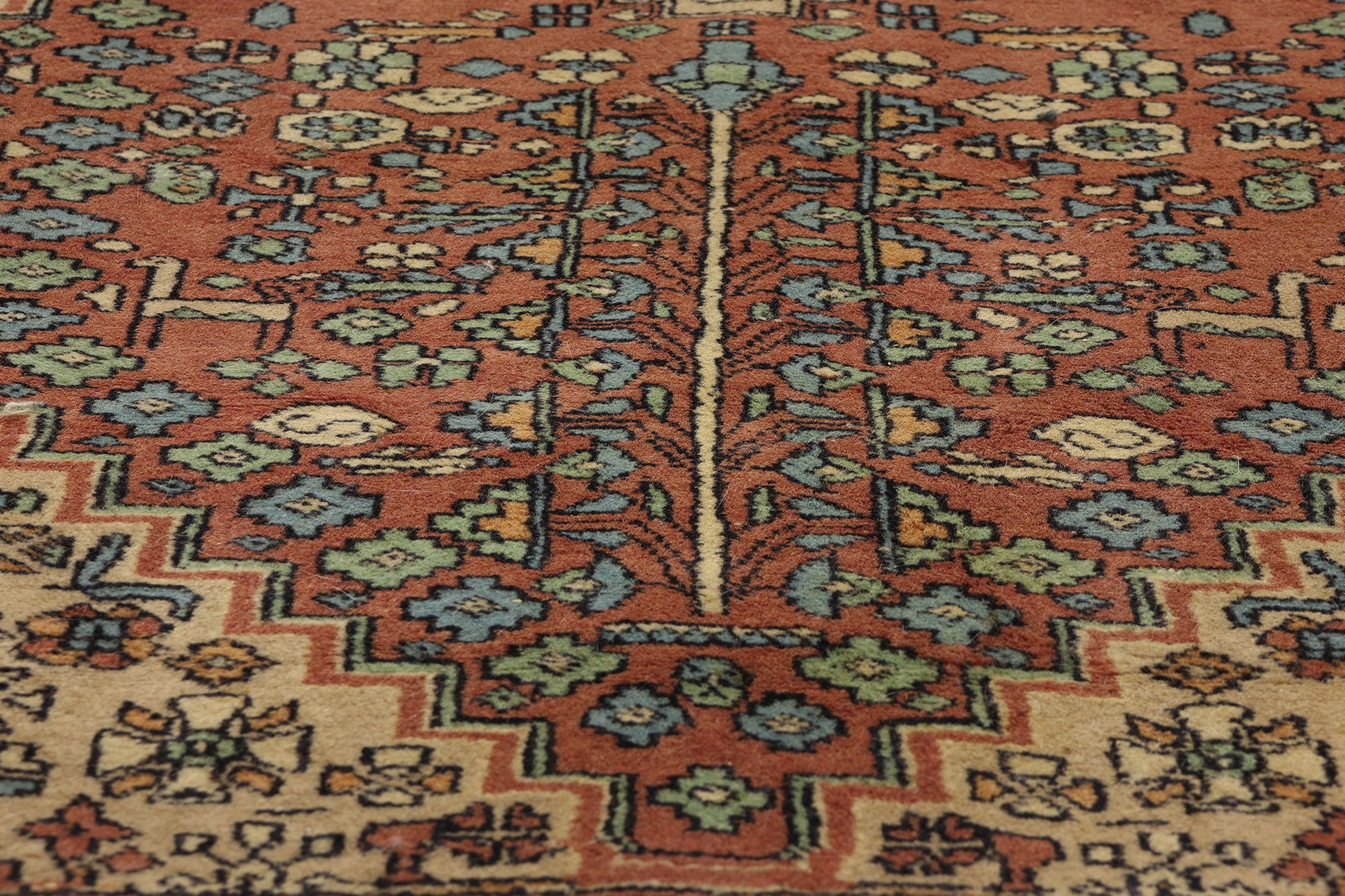 3 x 5 Vintage Indian Mahal Rug 78713