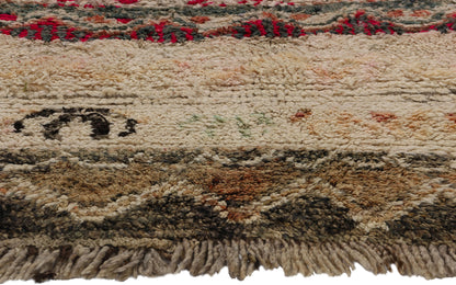 3 x 4 Vintage Brown Boujad Moroccan Rug 21833