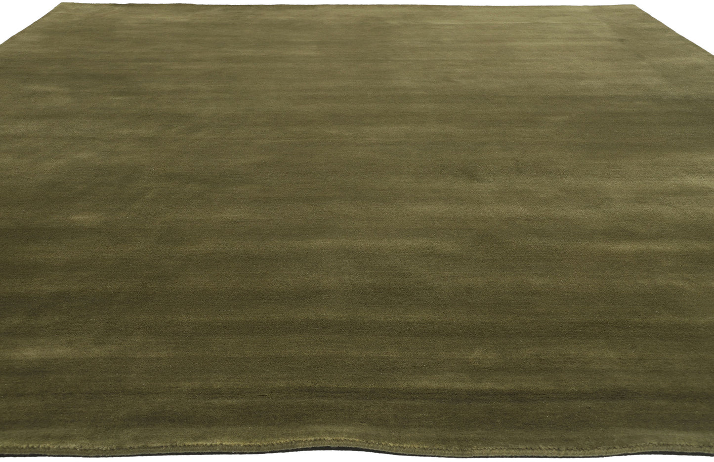 10 x 13 Solid Olive Green Modern Rug 31153