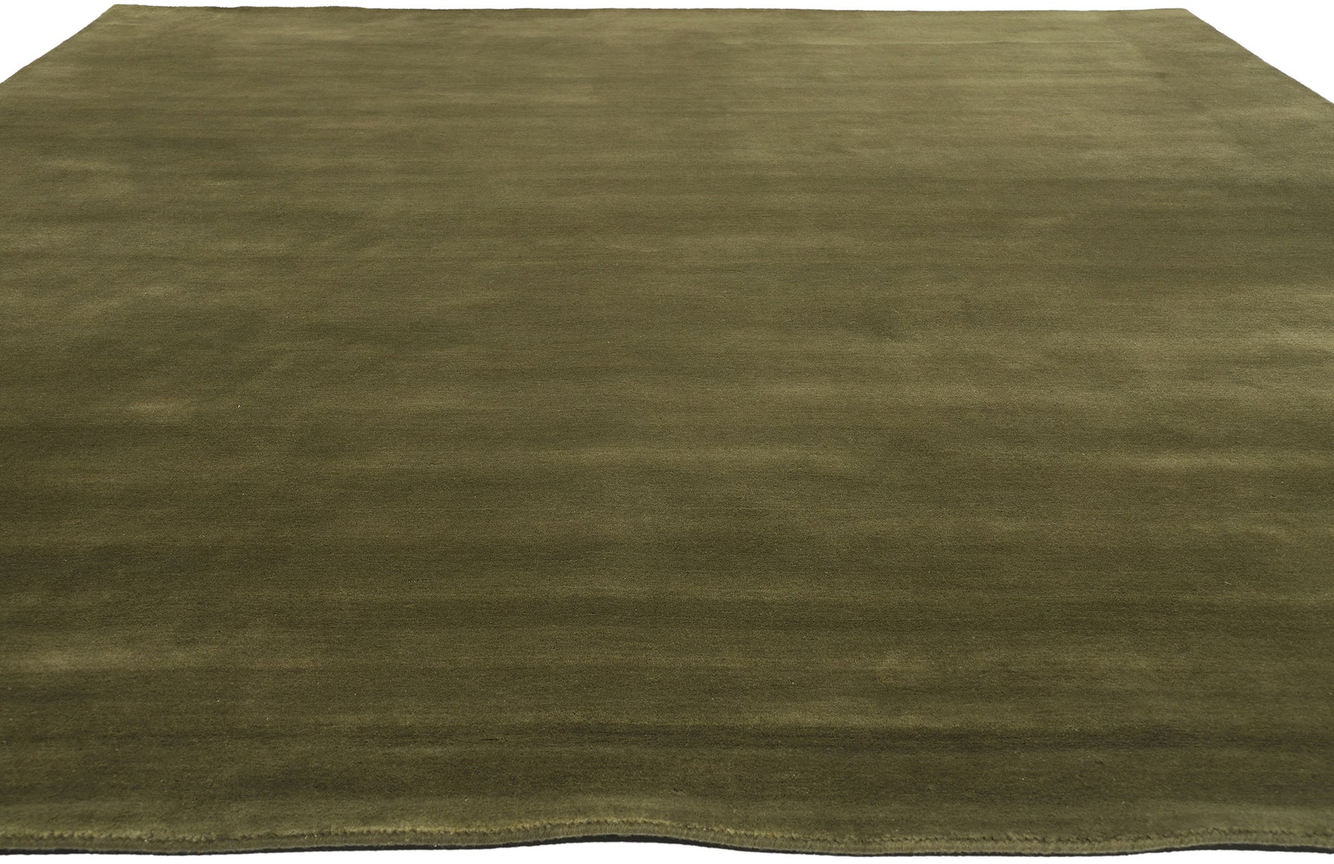 10 x 13 Solid Olive Green Modern Rug 31153