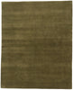8 x 10 Solid Olive Green Modern Rug 31154