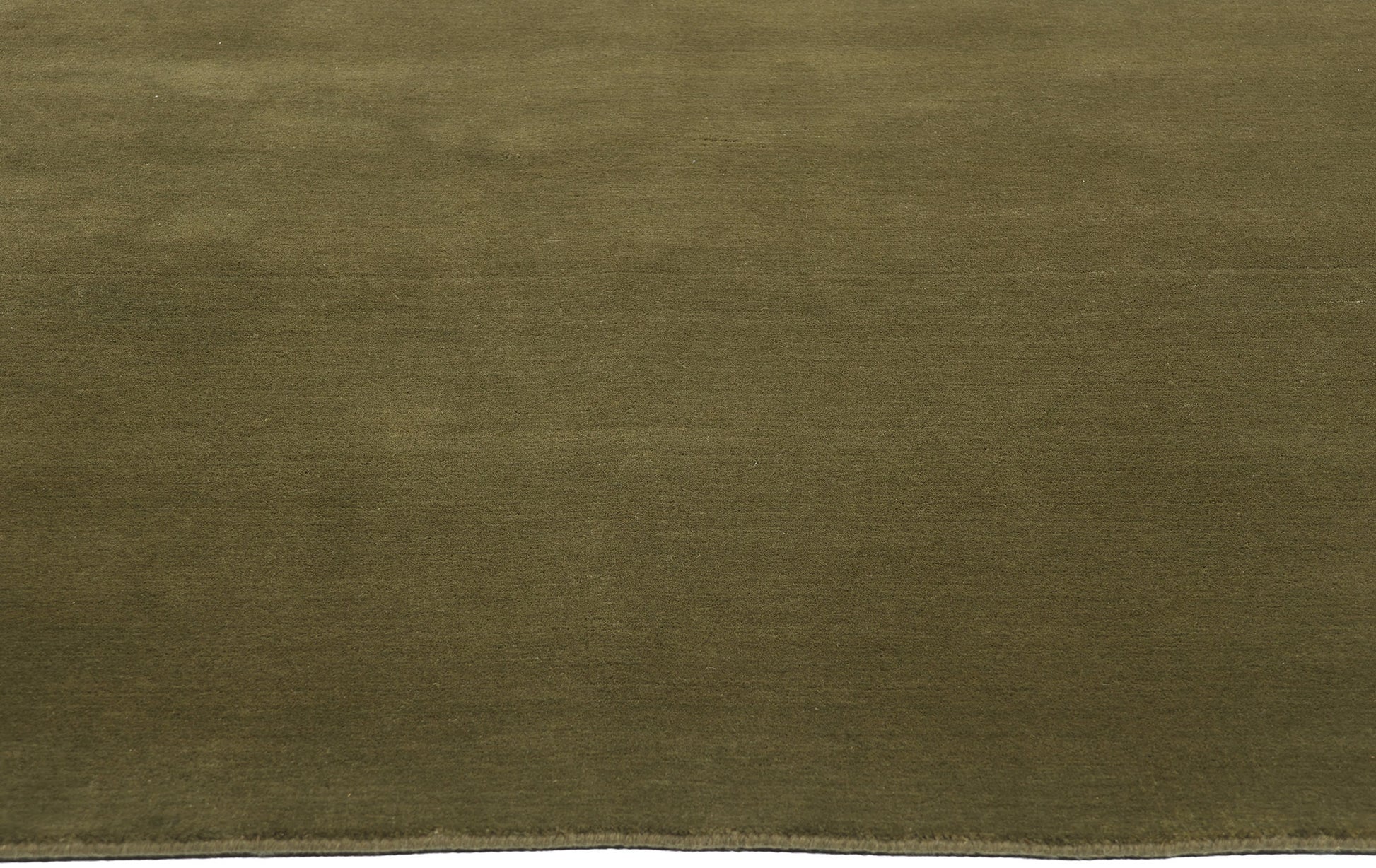 8 x 10 Solid Olive Green Modern Rug 31154