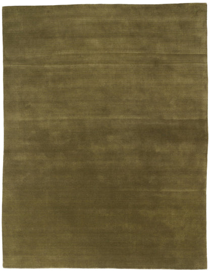 9 x 12 Solid Olive Green Modern Rug 31161